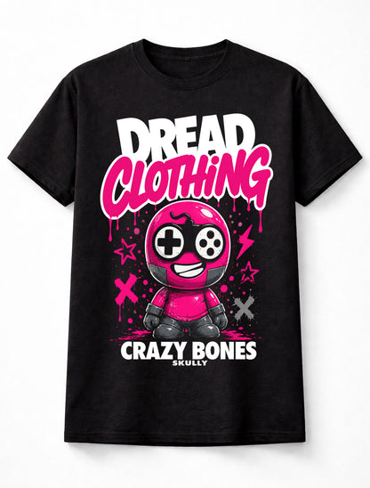 Crazy Bones Skully Gamer Character Graphic Collectible Retro Unisex T-Shirt