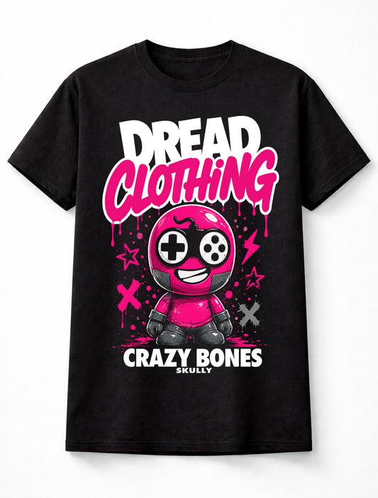 Crazy Bones Skully Gamer Character Graphic Collectible Retro Unisex T-Shirt