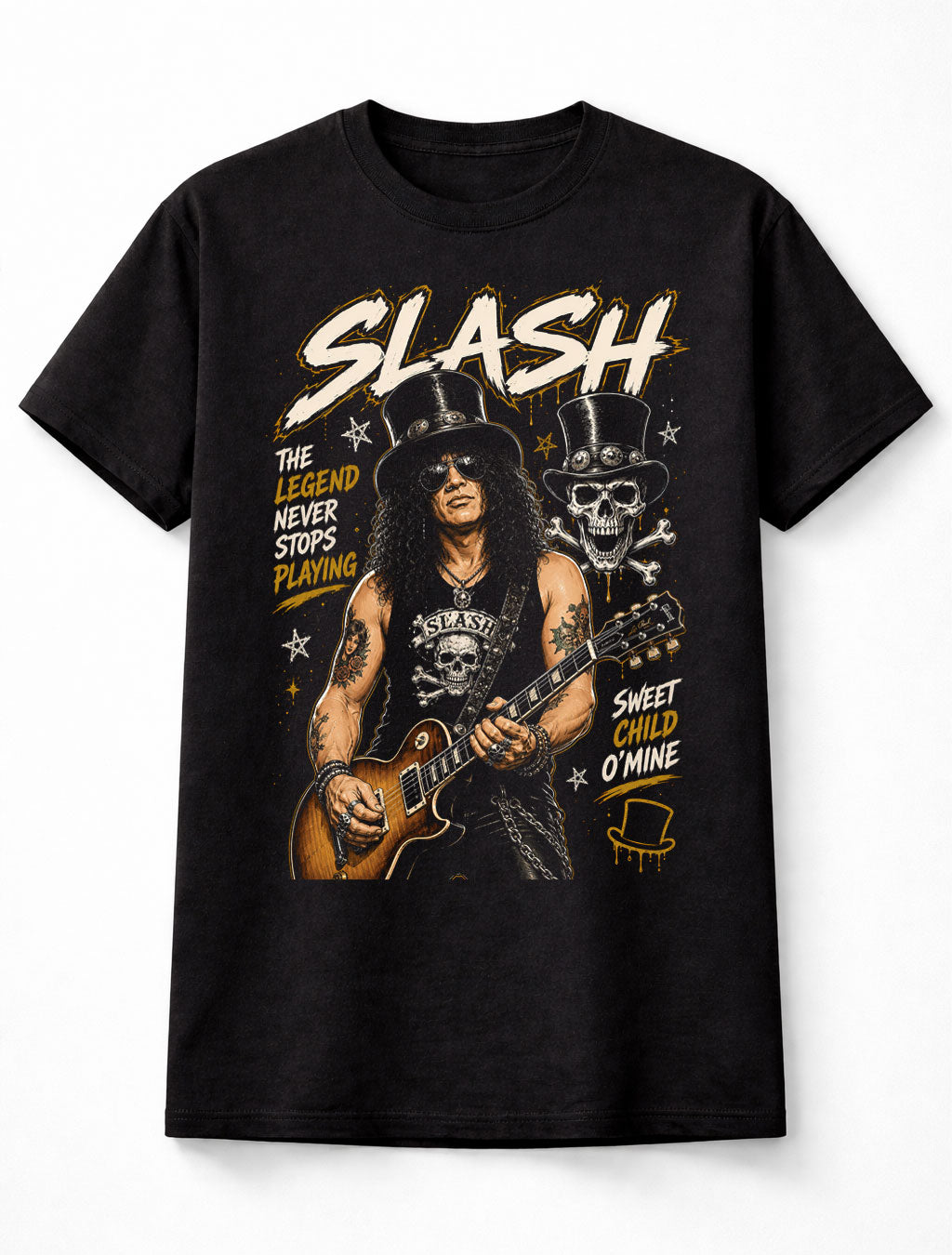 Slash Guns N Roses Guitar Legend Rock Music Unisex T-Shirt