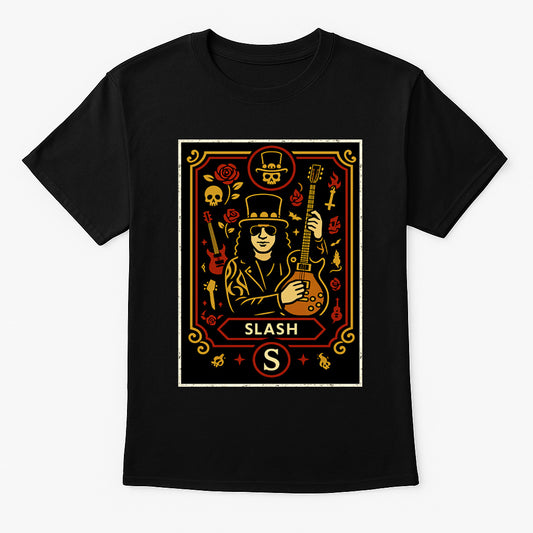 Guns N’ Roses Slash Retro Rock Guitar Legend Unisex T-Shirt Classic Rock Tee