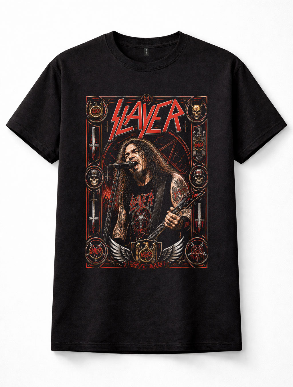 Slayer Tom Araya Thrash Metal Band South of Heaven Rock Black Unisex T-Shirt