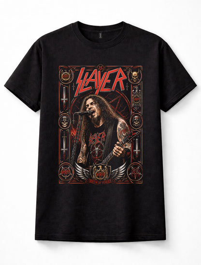 Slayer Tom Araya Thrash Metal Band South of Heaven Rock Black Unisex T-Shirt