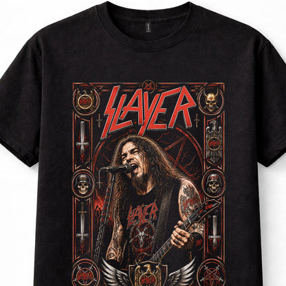 Slayer Tom Araya Thrash Metal Band South of Heaven Rock Black Unisex T-Shirt