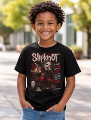Slipknot Graphic T-Shirt Metal Band Tee Red Black Heavy Metal Shirt I Push My Fingers Into My Eyes Quote Corey Taylor Adults & Kids Unisex T-Shirt