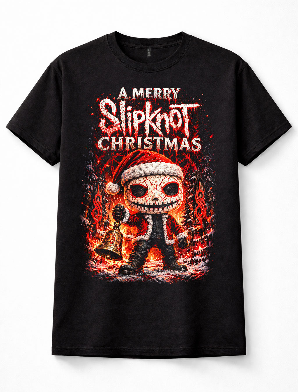 Slipknot Merry Christmas Heavy Metal Santa Horror Rock Unisex T-Shirt
