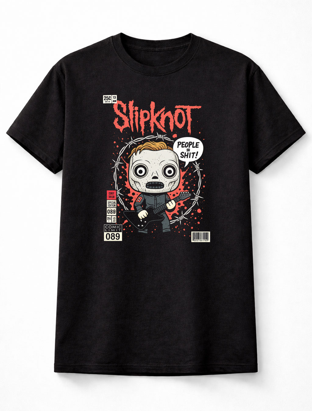 Corey Taylor Slipknot T-Shirt People Shit Metal Unisex Black Graphic Tee
