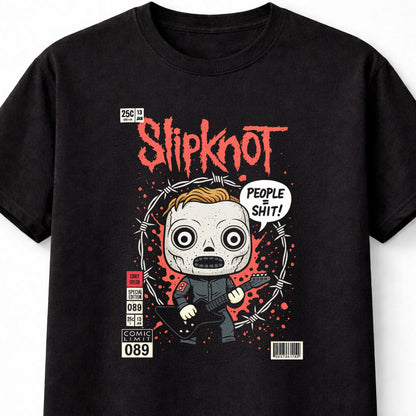 Corey Taylor Slipknot T-Shirt People Shit Metal Unisex Black Graphic Tee