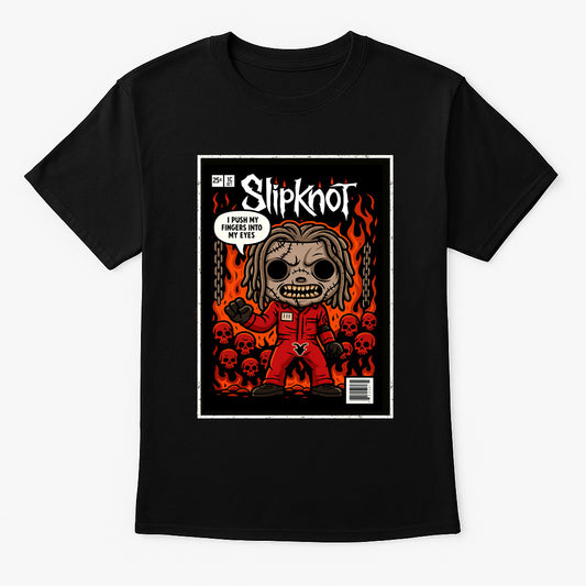 Slipknot “Duality” Unisex T-Shirt – Heavy Metal Band Comic Edition Fiery Artwork Graphic Tee