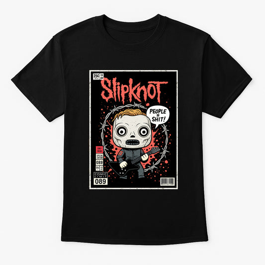 Slipknot “People” Unisex T-Shirt – Heavy Metal Band Comic Edition Graphic Tee