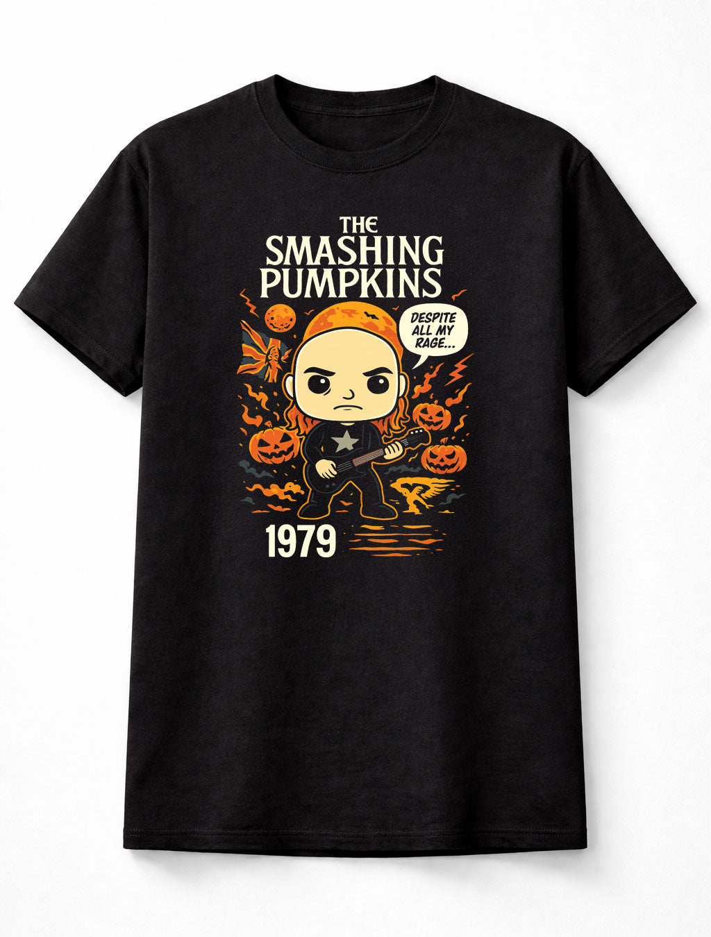 Billy Corgan Smashing Pumpkins T-Shirt 1979 Alt Rock Unisex Black Graphic Tee