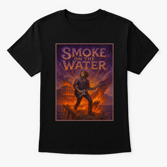 Deep Purple – Smoke on the Water Unisex T-Shirt Classic Rock Band Merch Tee