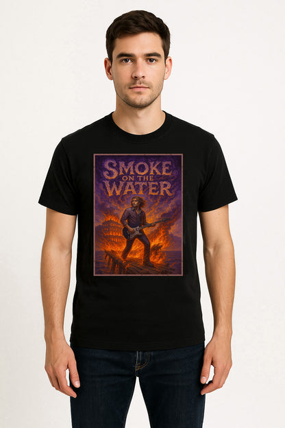 Deep Purple – Smoke on the Water Unisex T-Shirt Classic Rock Band Merch Tee
