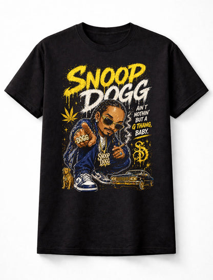 Snoop Dogg Ain’t Nothin But A G Thang Graphic T-Shirt Hip Hop Rap Music Fan Tee West Coast Lyrics Shirt Adult & Kids Unisex T-Shirt