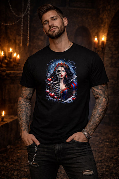 Snow White T Shirt Gothic Skeleton Princess Poison Apple Dark Fairy Tale Tee