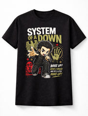 System Of A Down Wake Up Grab A Brush Chop Suey Graphic T-Shirt Metal Band Fan Tee Rock Music Lyrics Shirt Adult & Kids Unisex T-Shirt