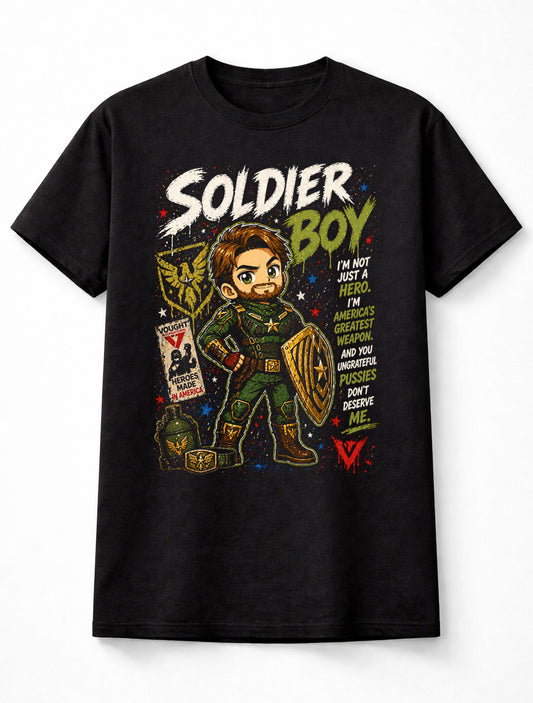 Soldier Boy The Boys Antihero Graphic Tee Superhero TV Show Shirt Unisex Adults & Kids T-Shirt