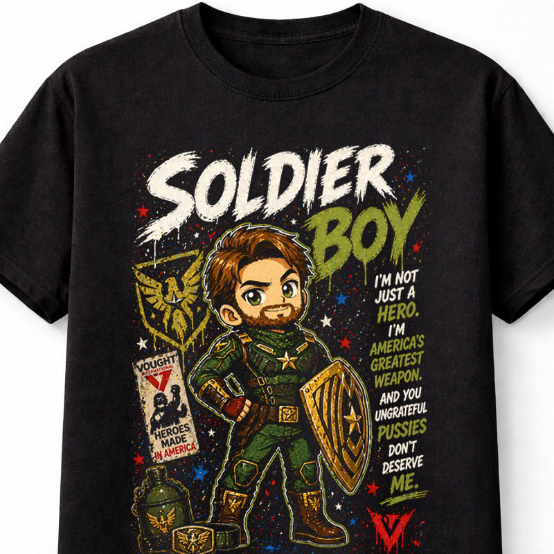 Soldier Boy The Boys Antihero Graphic Tee Superhero TV Show Shirt Unisex Adults & Kids T-Shirt