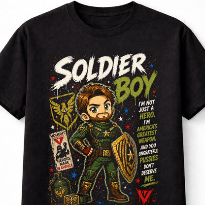 Soldier Boy The Boys Antihero Graphic Tee Superhero TV Show Shirt Unisex Adults & Kids T-Shirt