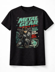 Metal Gear Solid T-Shirt Solid Snake Foxhound Stealth Action Graphic Tee Tactical Espionage Game Character Shirt PlayStation Classic Adults & Kids Unisex T-Shirt