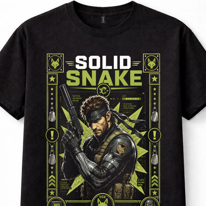 Metal Gear Solid Solid Snake Tactical Stealth Gamer Unisex T-Shirt