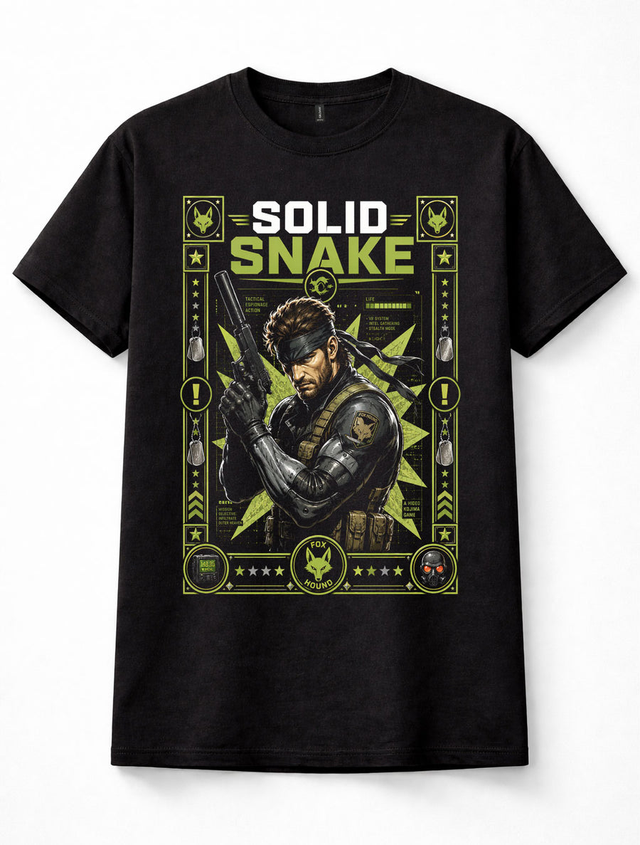 Metal Gear Solid Solid Snake Tactical Stealth Gamer Unisex T-Shirt
