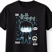 Sung Jin-Woo Solo Leveling Arise Chibi Unisex Black Graphic Tee