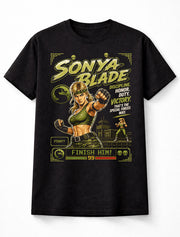 Mortal Kombat Sonya Blade Retro Arcade Fighter Unisex T-Shirt