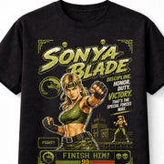 Mortal Kombat Sonya Blade Retro Arcade Fighter Unisex T-Shirt