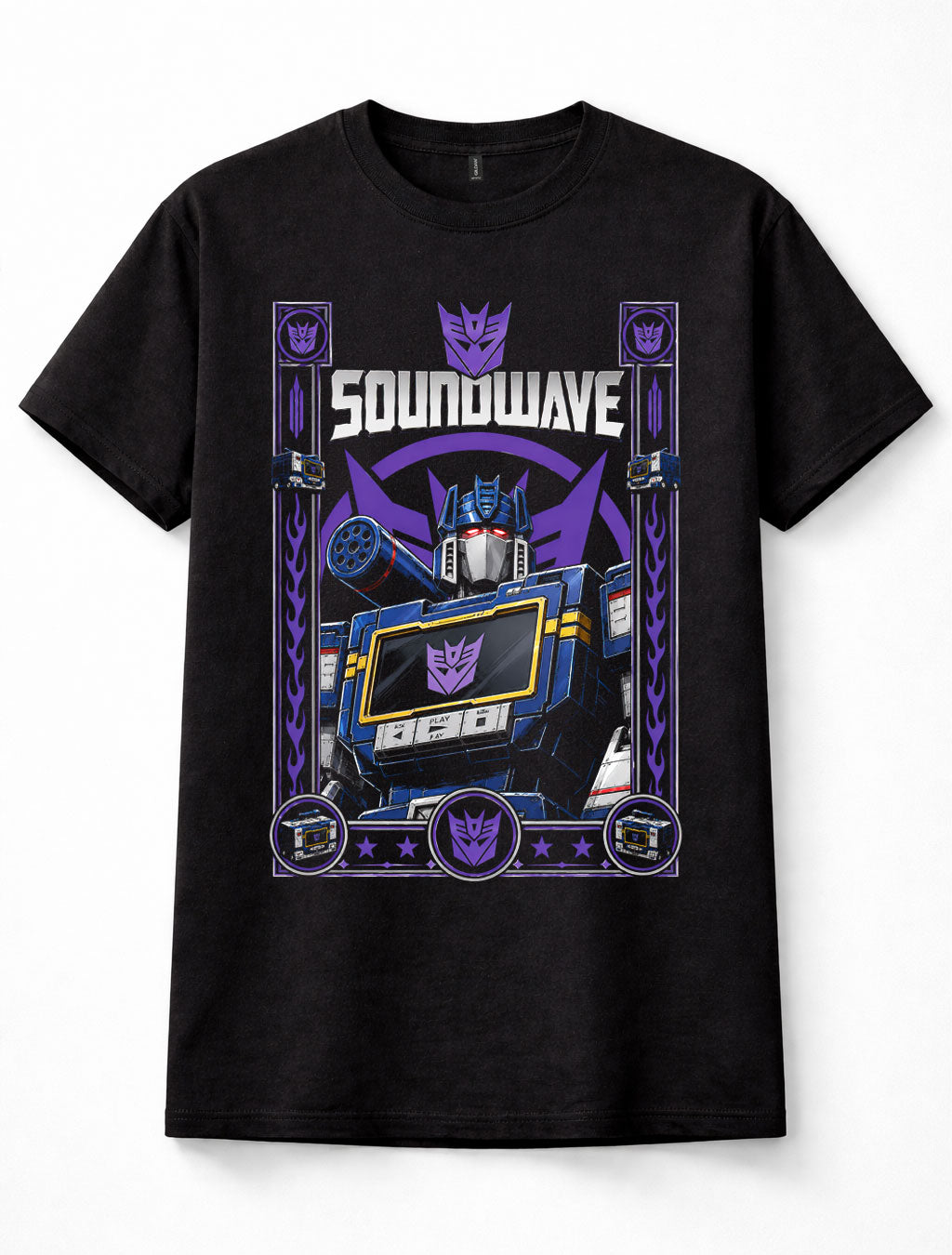 Transformers Soundwave Decepticon Cassette Robot Cybertron Black Unisex T-Shirt