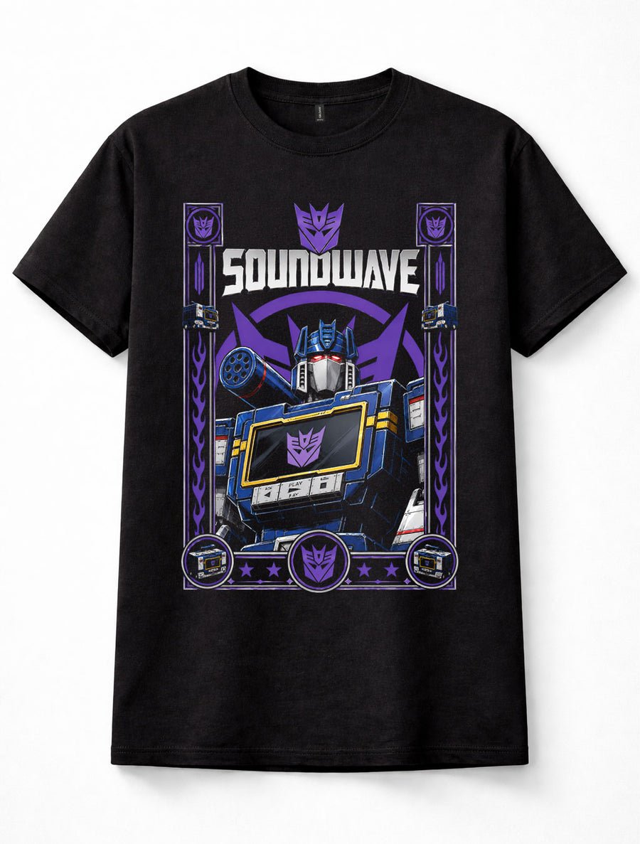 Transformers Soundwave Decepticon Cassette Robot Cybertron Black Unisex T-Shirt