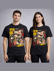 Cyberpunk Space Cat Ramen Anime Japanese Graphic Unisex T-Shirt