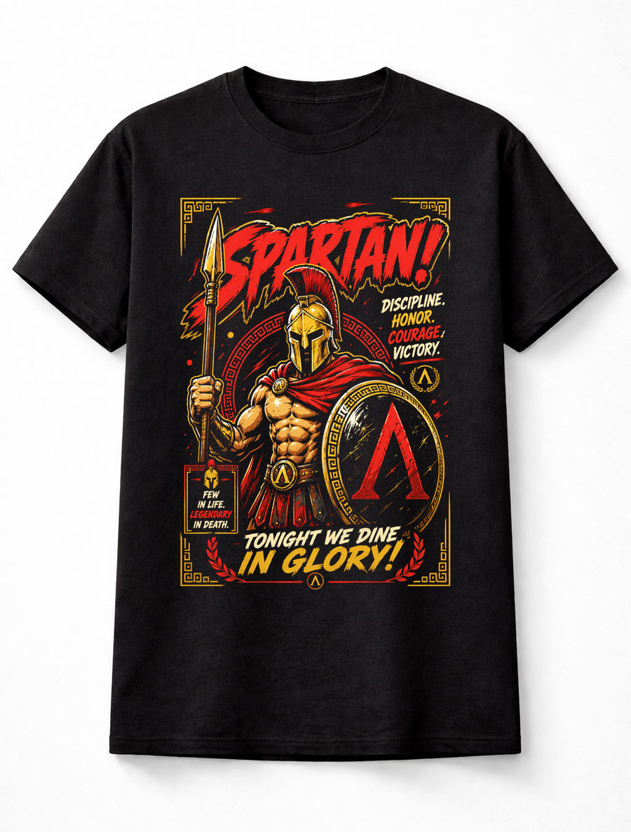 Spartan Warrior Ancient Greece Battle Shield Unisex T-Shirt