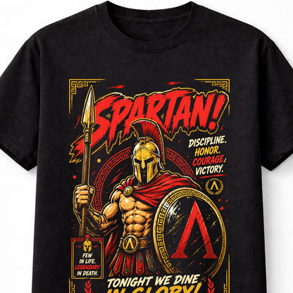 Spartan Warrior Ancient Greece Battle Shield Unisex T-Shirt
