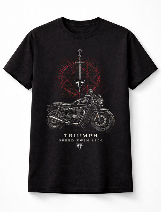 Triumph Speed Twin 1200 Classic British Motorcycle Rider Unisex T-Shirt