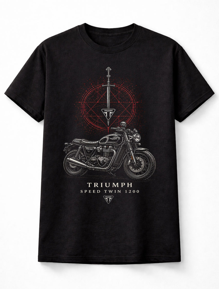 Triumph Speed Twin 1200 Classic British Motorcycle Rider Unisex T-Shirt