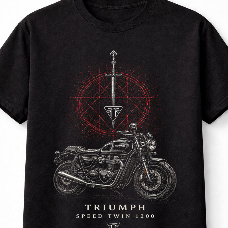 Triumph Speed Twin 1200 Classic British Motorcycle Rider Unisex T-Shirt