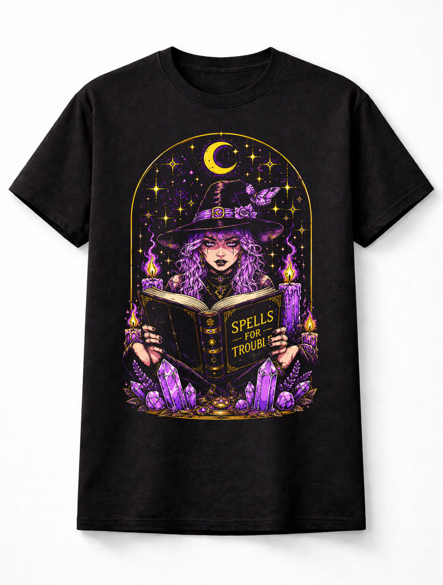 Spells For Trouble Gothic Witch Magic Halloween Unisex T-Shirt