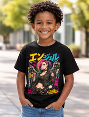 Anime Punk Spray Angel Girl Japanese Manga Graphic Unisex T-Shirt