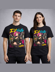 Anime Punk Spray Angel Girl Japanese Manga Graphic Unisex T-Shirt