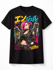 Anime Punk Spray Angel Girl Japanese Manga Graphic Unisex T-Shirt