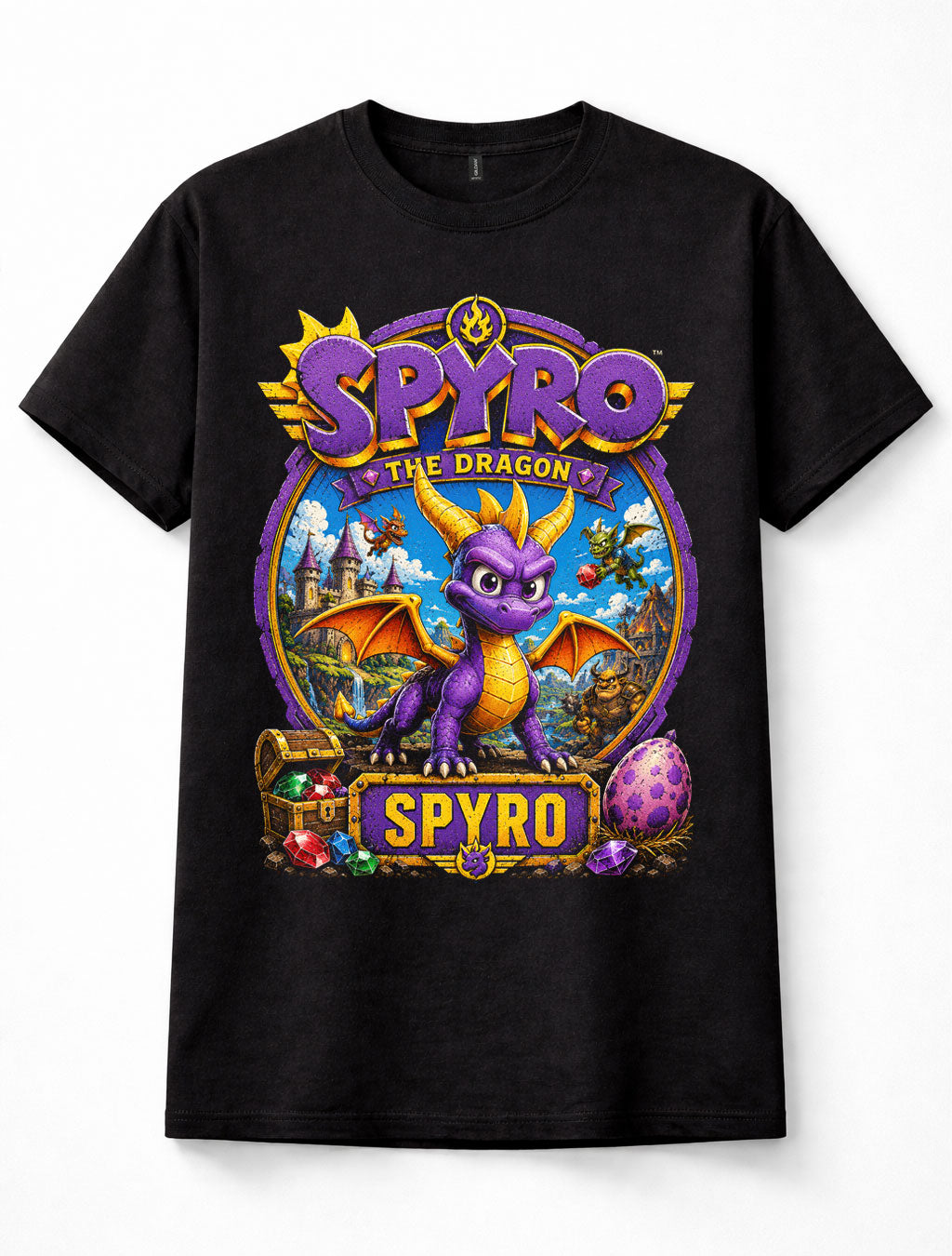 Spyro The Dragon Retro Video Game Gamer Graphic Unisex T-Shirt