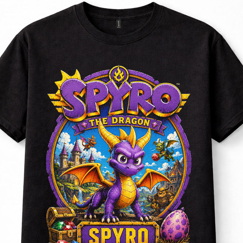 Spyro The Dragon Retro Video Game Gamer Graphic Unisex T-Shirt