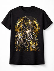 Anime Steampunk Gentleman Clockwork Victorian Graphic Unisex T-Shirt