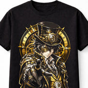 Anime Steampunk Gentleman Clockwork Victorian Graphic Unisex T-Shirt