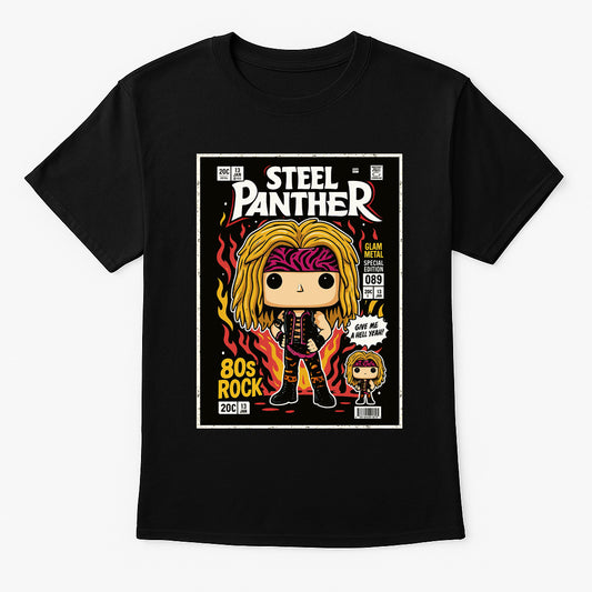 Steel Panther Death to All But Metal Glam Rock Funko Pop Style Unisex T-Shirt