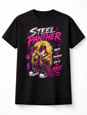 Steel Panther Party Like Tomorrow Graphic T-Shirt Glam Metal Band Fan Tee 80s Rock Music Lyrics Shirt Adult & Kids Unisex T-Shirt