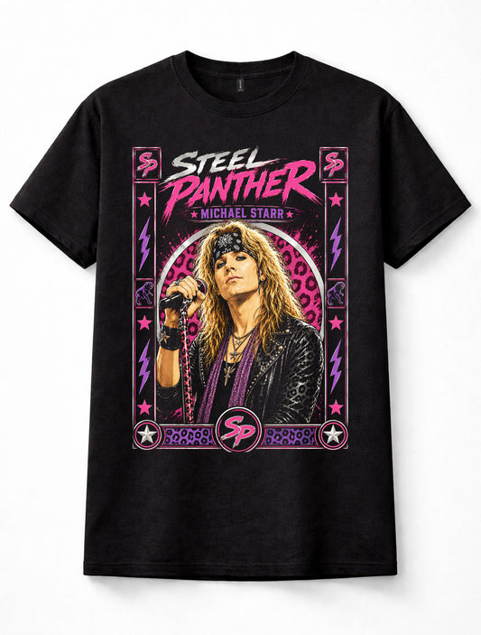 Steel Panther Michael Starr Glam Metal Rock Band Graphic Unisex T-Shirt
