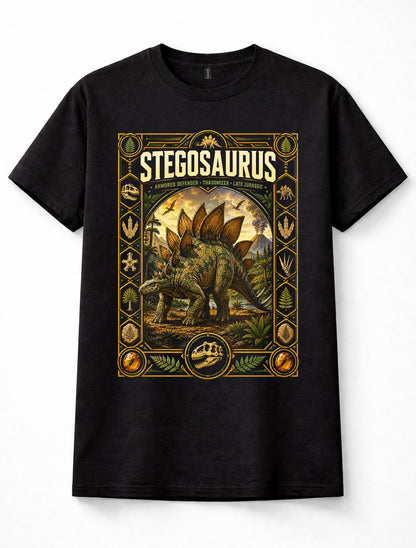 Stegosaurus Armored Dinosaur Fossil Graphic Unisex T-Shirt