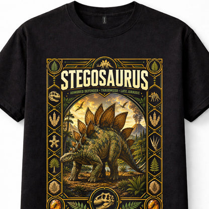 Stegosaurus Armored Dinosaur Fossil Graphic Unisex T-Shirt