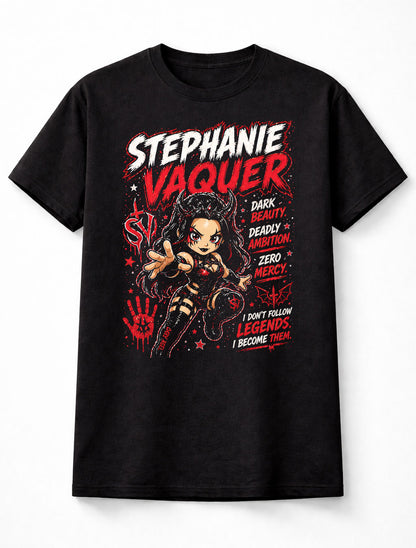 Stephanie Vaquer Dark Beauty Wrestling T-Shirt – Gothic Red Black Fan Tee Adults & Kids Unisex T-Shirt